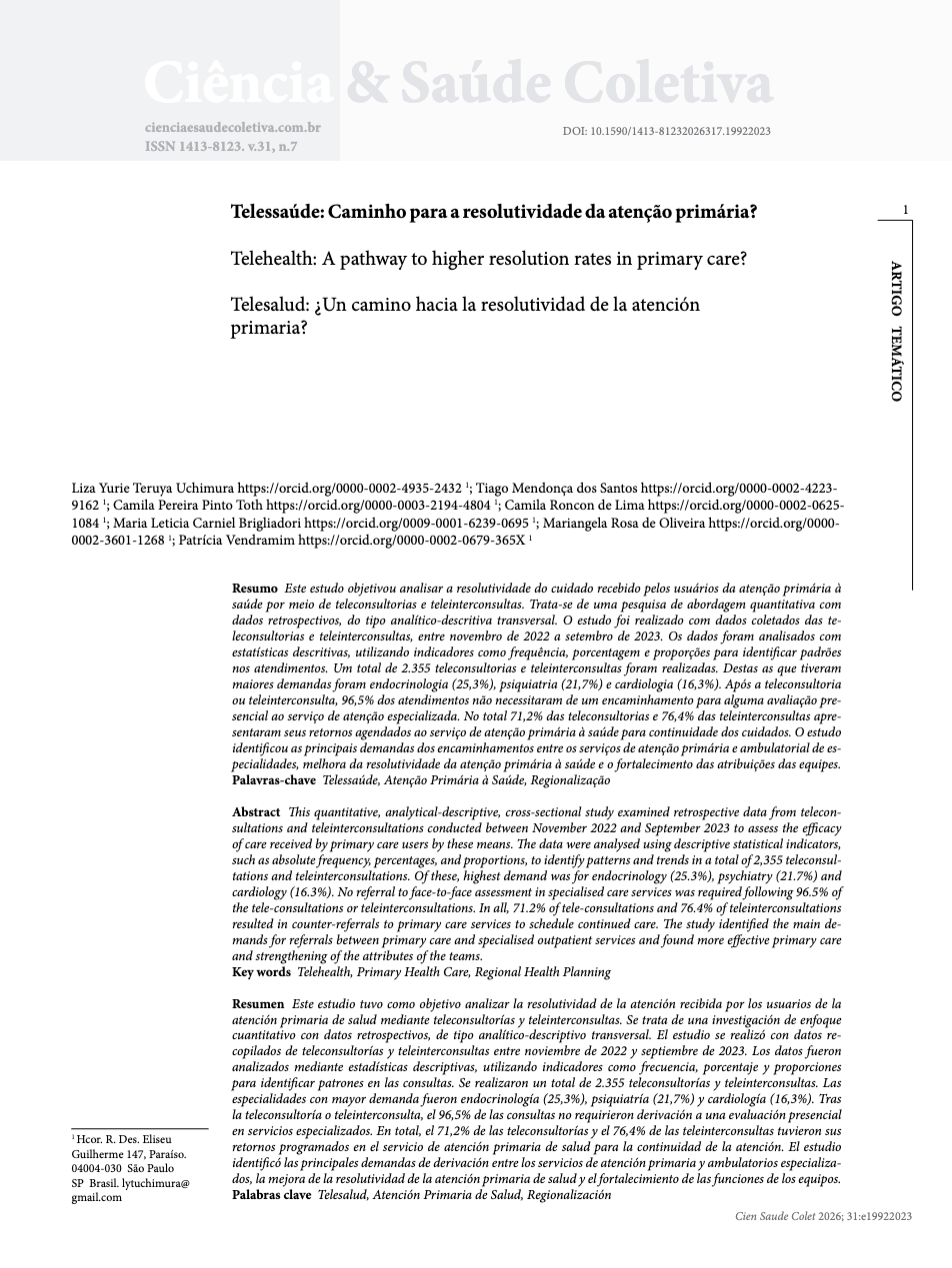 1ª página do estudo